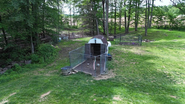 9191 W Mt Carmel Rd, Gosport, IN 47433 - view of green lawn featuring an outdoor structure