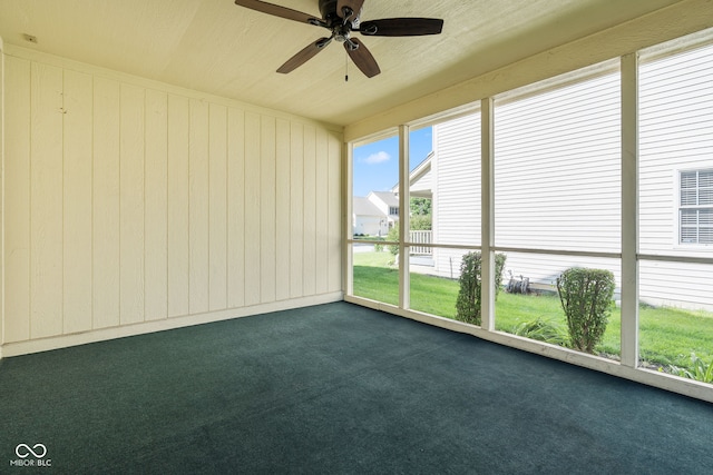 11866 Weathered Edge Dr, Fishers, IN 46037 - unfurnished sunroom with a ceiling fan