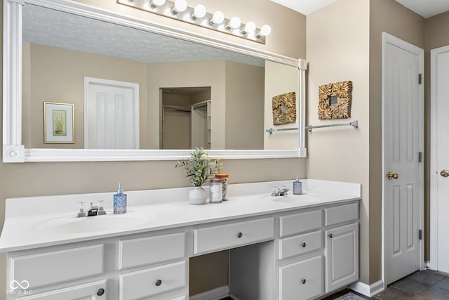 11866 Weathered Edge Dr, Fishers, IN 46037 - bathroom with double vanity and tile patterned flooring
