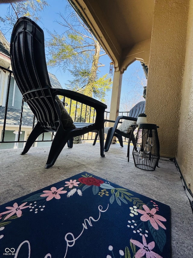 view of patio / terrace featuring a balcony