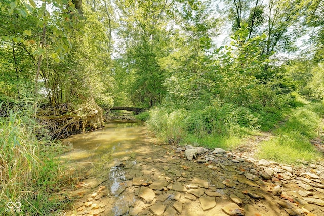 view of landscape with a forest view