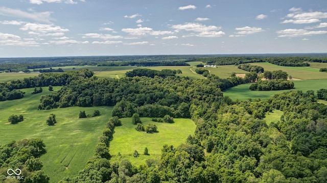 bird's eye view featuring a rural view