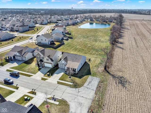 aerial view featuring a residential view