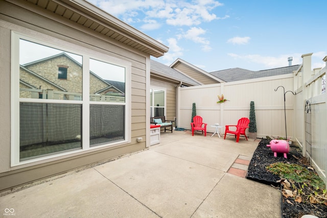 view of patio / terrace featuring a fenced backyard