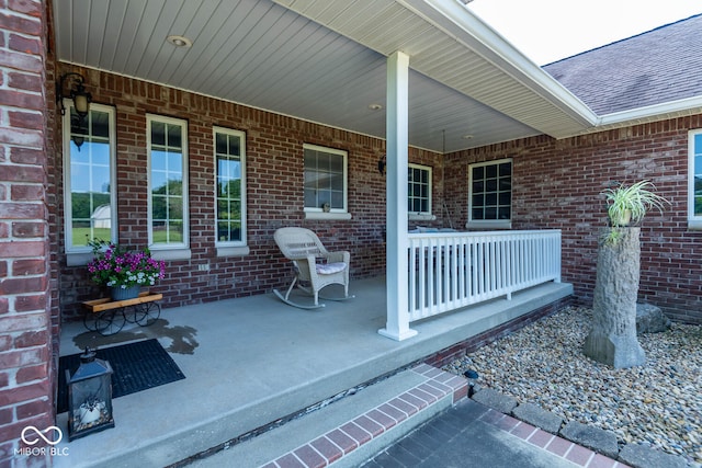 view of patio / terrace with a porch