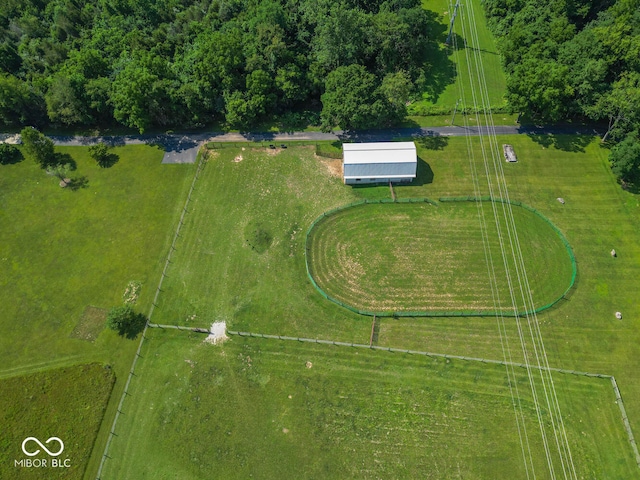 aerial view featuring a rural view