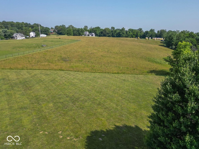 drone / aerial view with a rural view