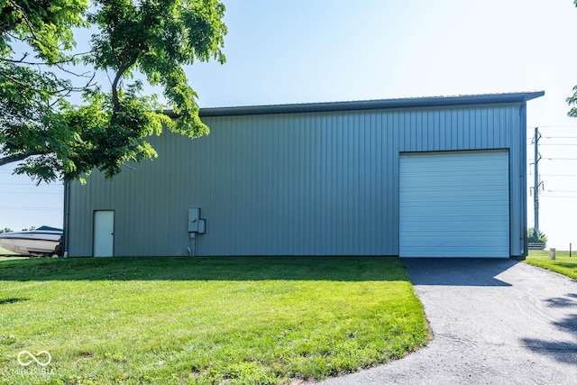 exterior space with a lawn