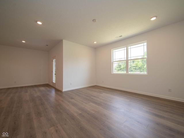 1366 Foxtail Ln, Greenwood, IN 46143 - empty room featuring recessed lighting and dark wood finished floors