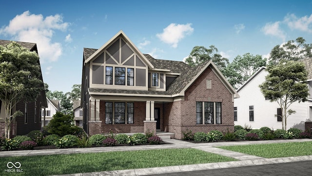 view of front of house featuring brick siding