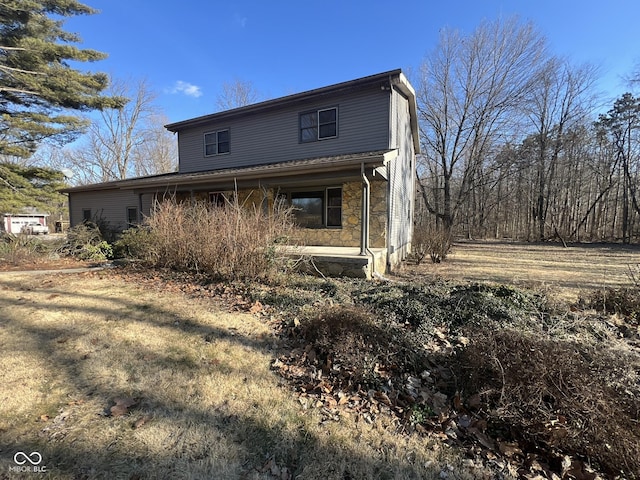 view of front of property featuring stone siding