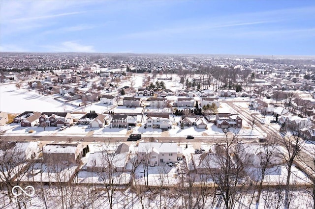 bird's eye view with a residential view