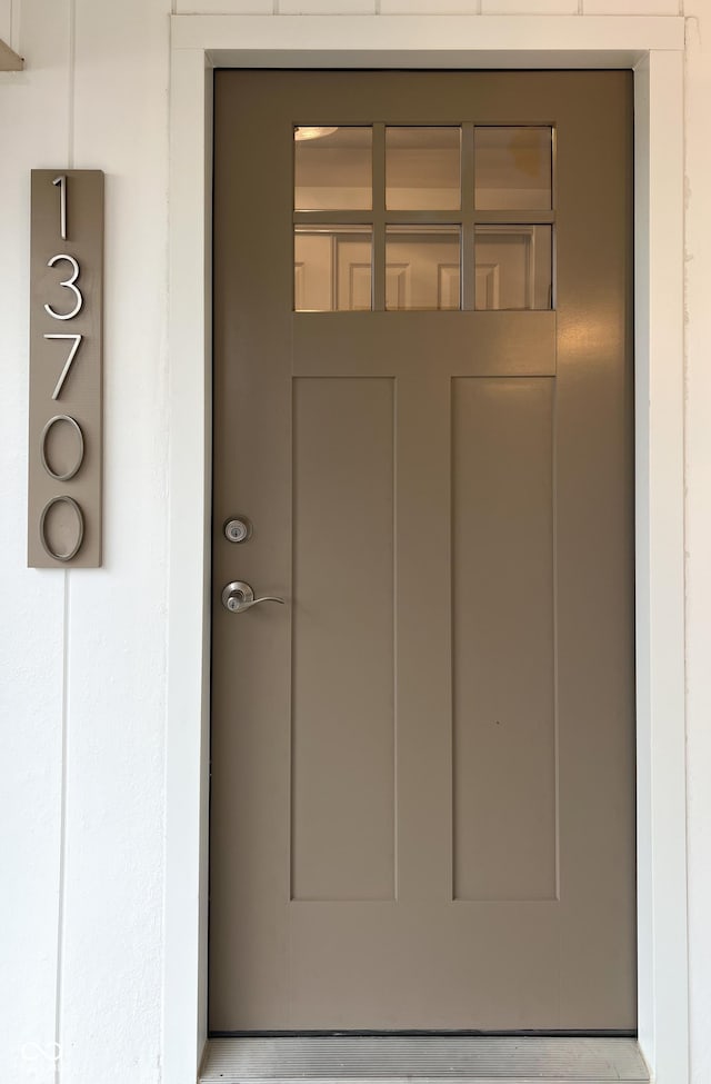 view of doorway to property