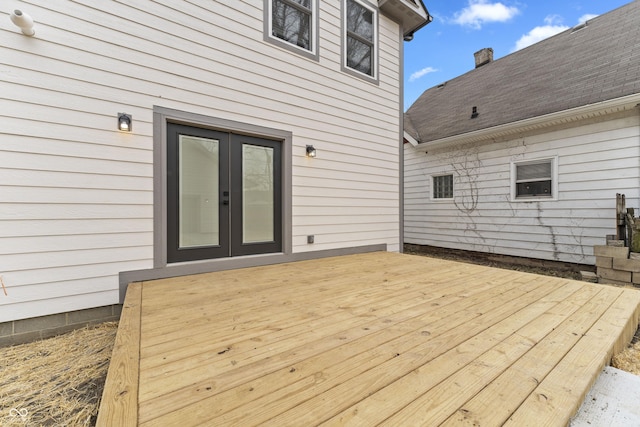 deck with french doors