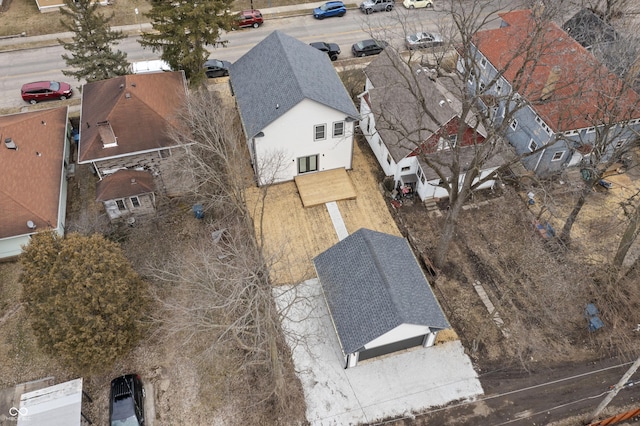 bird's eye view with a residential view