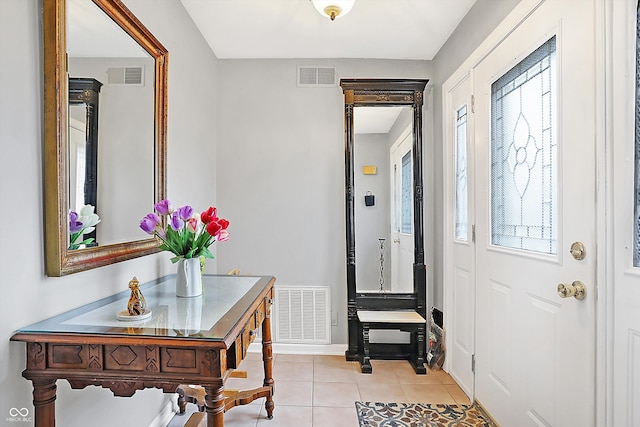 entryway with a healthy amount of sunlight and visible vents