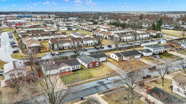 aerial view featuring a residential view