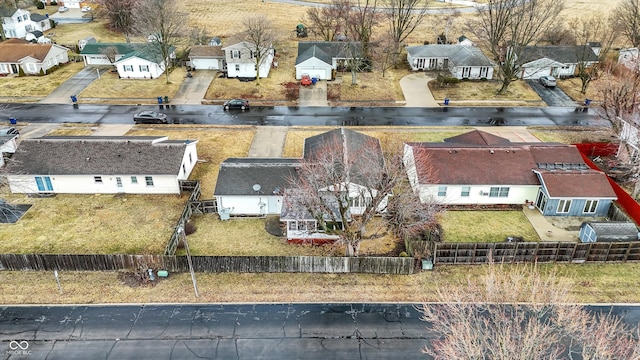 aerial view featuring a residential view