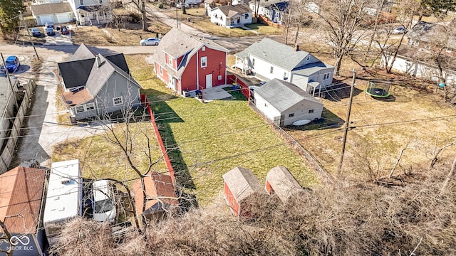 bird's eye view with a residential view