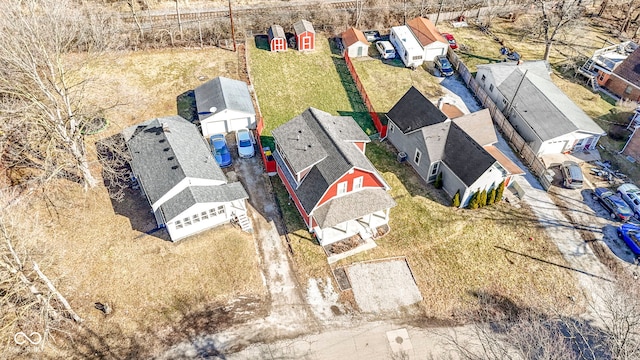 bird's eye view with a residential view