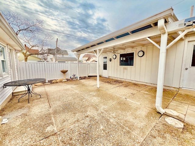 view of patio / terrace with fence