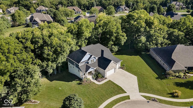 bird's eye view with a residential view