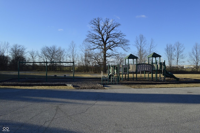 view of community jungle gym