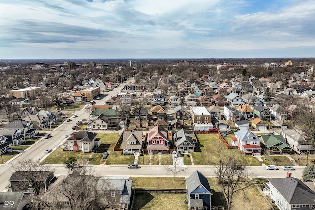 aerial view featuring a residential view