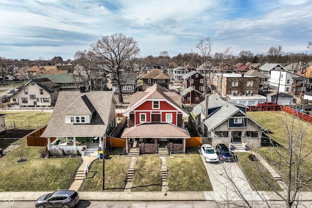 drone / aerial view featuring a residential view