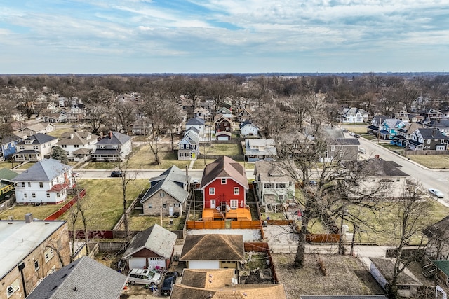 bird's eye view featuring a residential view