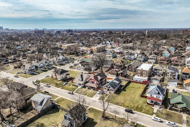 aerial view featuring a residential view