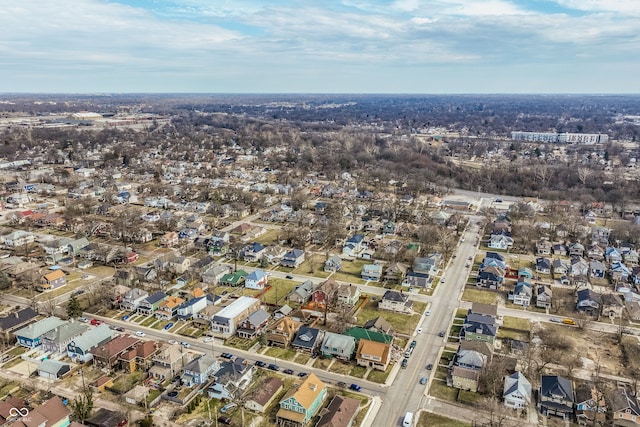 bird's eye view featuring a residential view