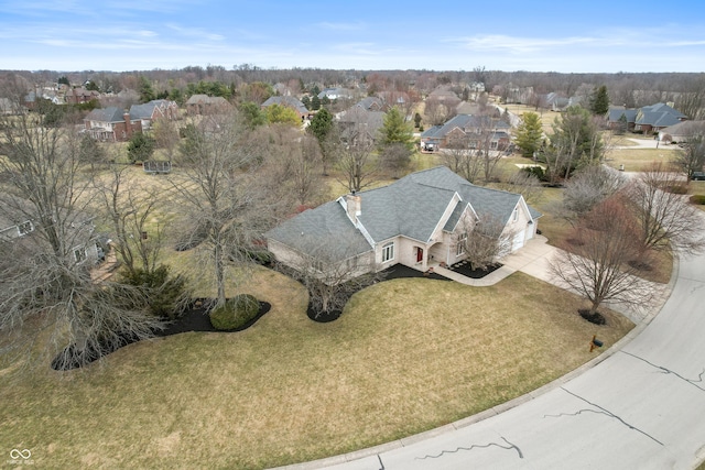 drone / aerial view featuring a residential view