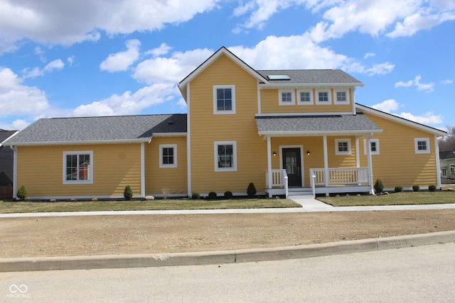 view of front of property with covered porch