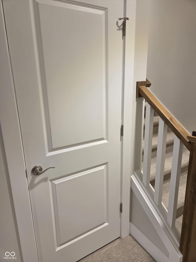 view of stairway