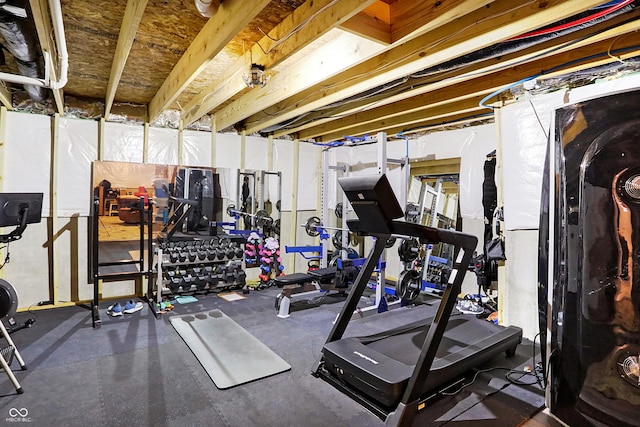 view of workout area