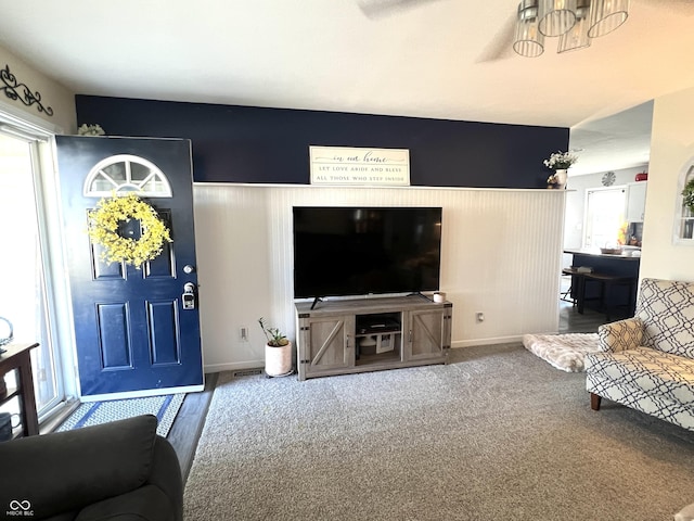 view of carpeted living room