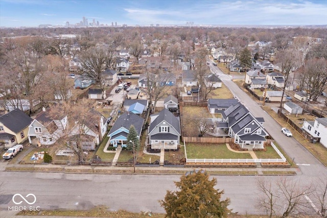 bird's eye view with a residential view