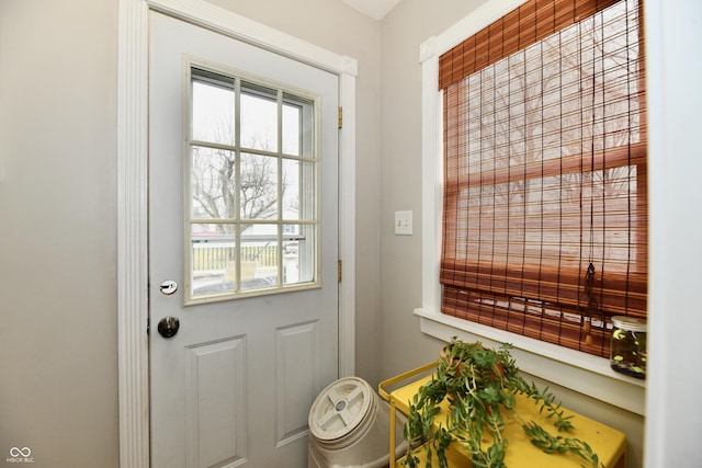 doorway to outside with a wealth of natural light