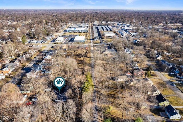 bird's eye view with a residential view