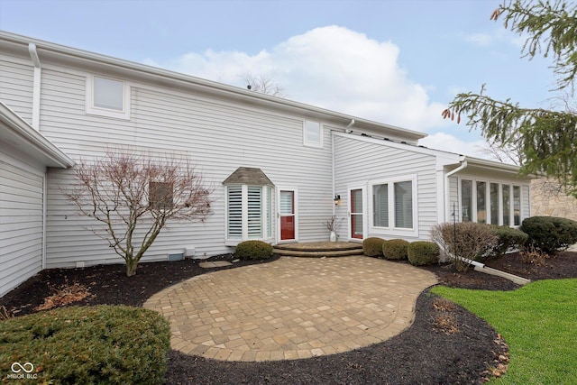 rear view of house with a patio area