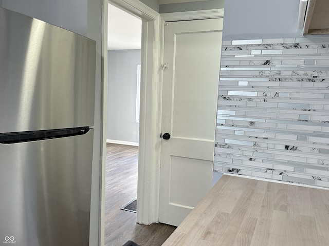 interior space featuring dark wood-style flooring