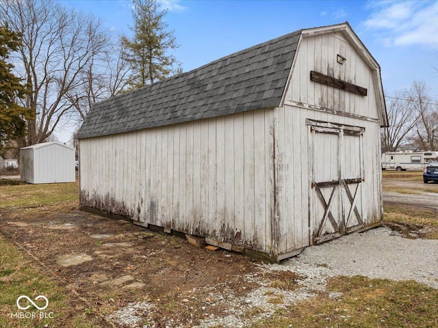 view of shed