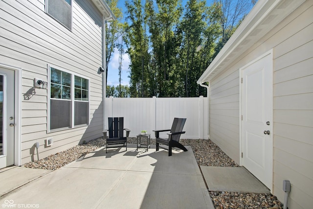 view of patio / terrace with a fenced backyard