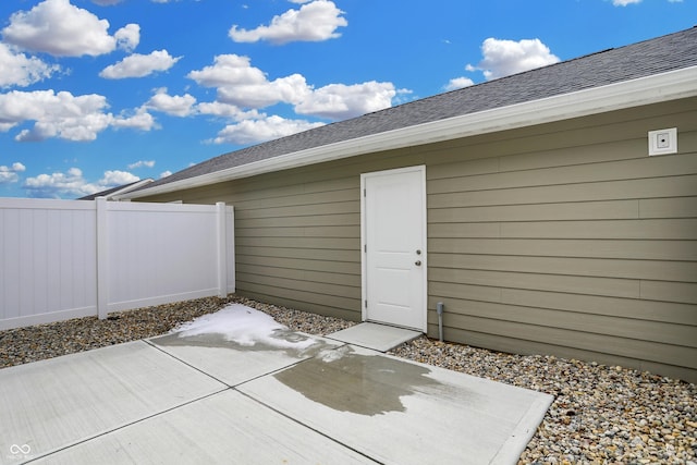 view of patio with fence