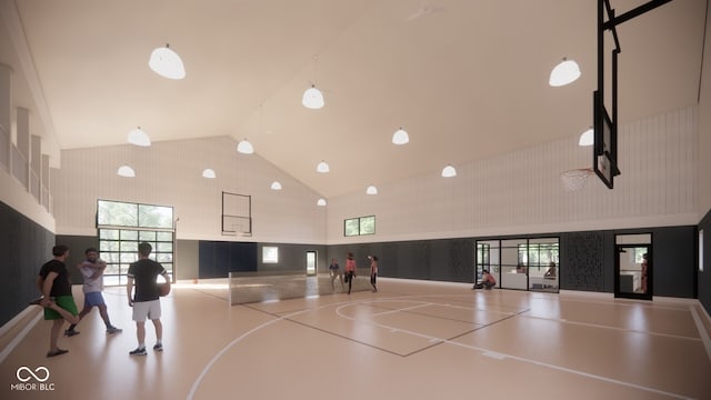 view of sport court with plenty of natural light and community basketball court