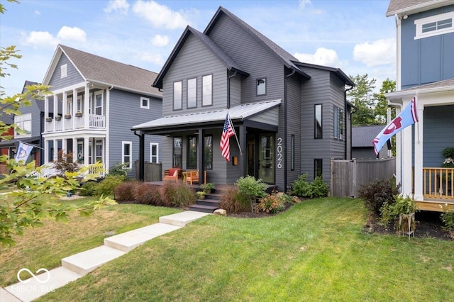 2026 Alvord St, Indianapolis, IN 46202 - view of front of property featuring covered porch and a front lawn