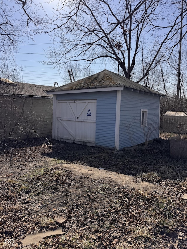 view of outbuilding with an outbuilding