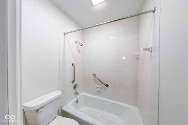 bathroom with toilet and shower / bathtub combination