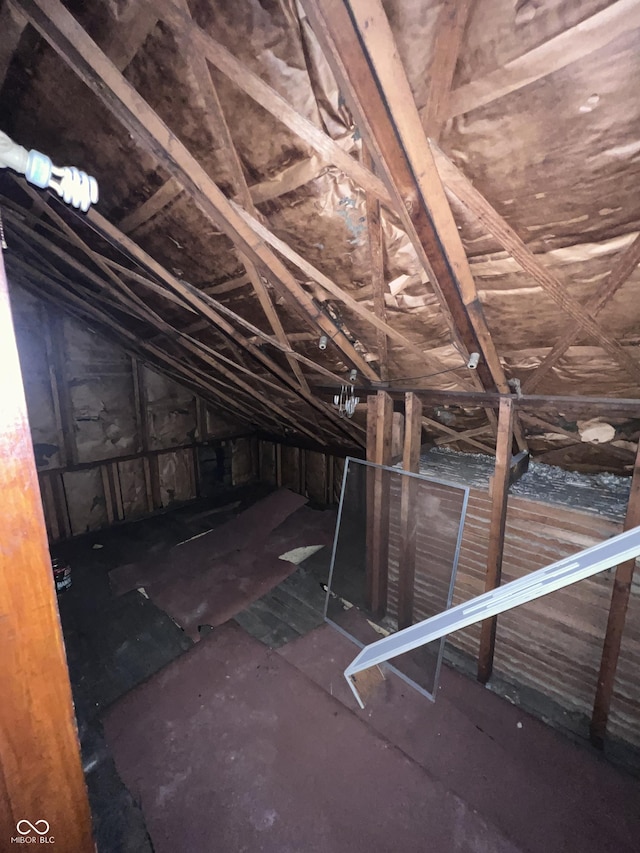 view of attic